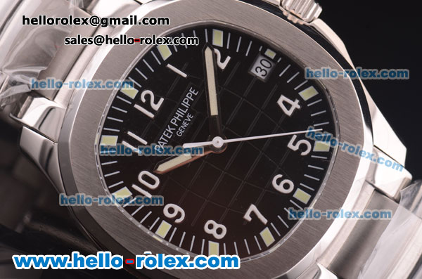 Patek Philippe Nautilus Asia 2824 Automatic Full Steel with Black Dial and Luminous Markers - Click Image to Close